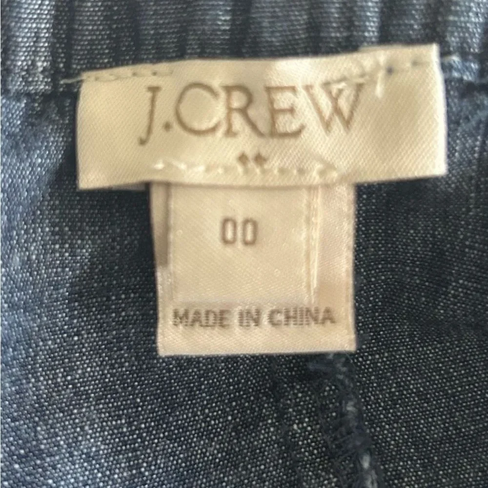 J. Crew Women’s Blue Ruffle 100% Cotton Top Size 00